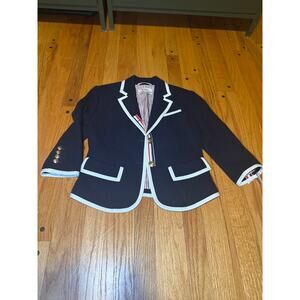 NEW Thom Browne Target Neiman Marcus Navy Blue Wool Blazer Kids XS